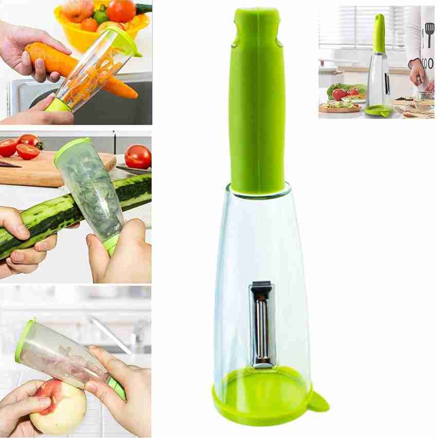 1pc Multifunctional Storage Peeler With Container For Peeling And