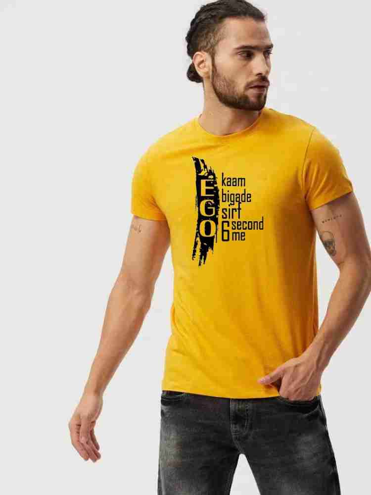 ITBD Printed Men Round Neck Blue T-Shirt - Buy ITBD Printed Men