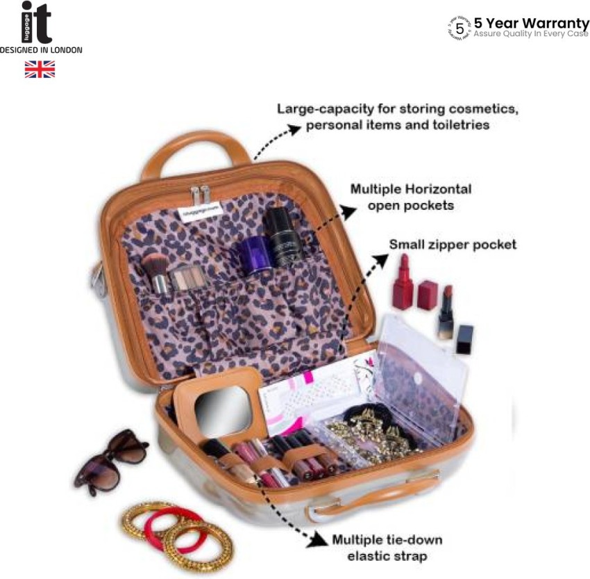 NFI Essentials Cosmetic Box Makeup Bag Vanity Kit Travel Organiser Big Box  Aluminium: Buy NFI Essentials Cosmetic Box Makeup Bag Vanity Kit Travel  Organiser Big Box Aluminium Online at Best Price in