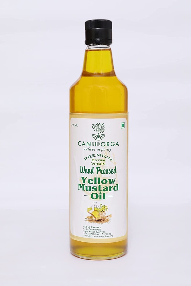 Candidorga Yellow Mustard Oil / Kach Lakdi Ghani / Cooking Oil / Sarson Ka  Tel (750ml) Mustard Oil Glass Bottle Price in India - Buy Candidorga Yellow Mustard  Oil / Kach Lakdi