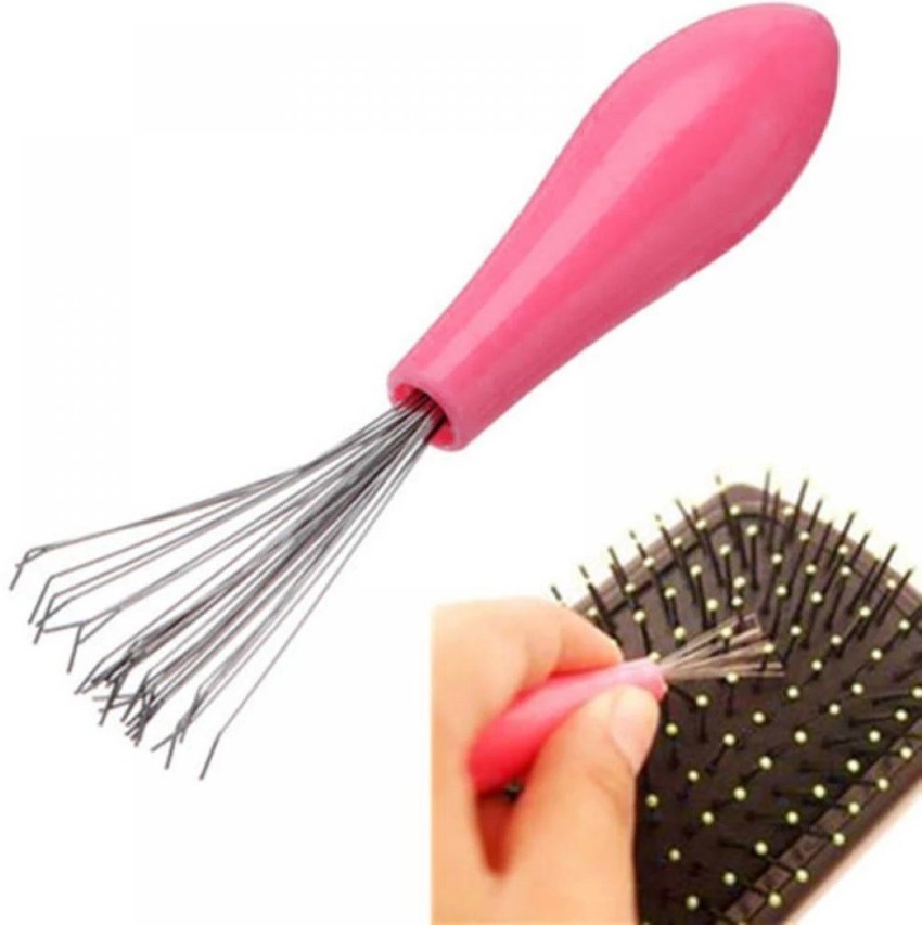 2 Packs Hair Brush Cleaner Cleaning Tool With Metal Wire Rake Wooden Handle  For Home And Salon Usehandle With Groove  Fruugo IN