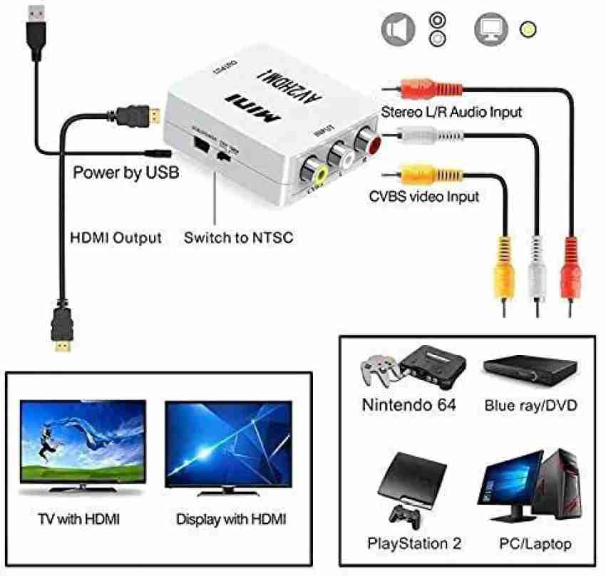 VSDHANDA HDMI2AV CONVERTER with RCA +1.5M HDMI,RCA /CVSB L/R Video