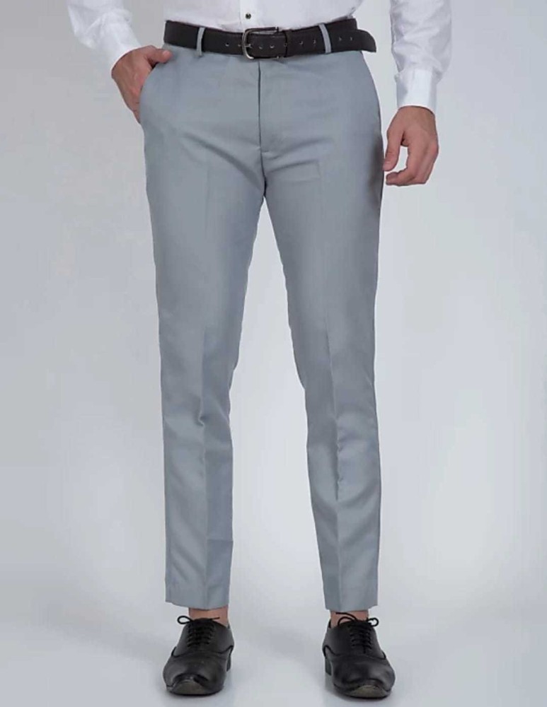Buy Arrow Men Light Grey Hudson Tailored Fit Trousers  NNNOWcom