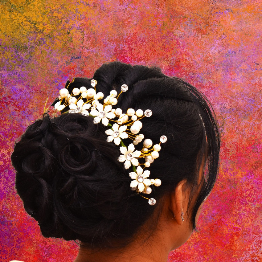 Details more than 153 artificial flowers for hair bun POPPY