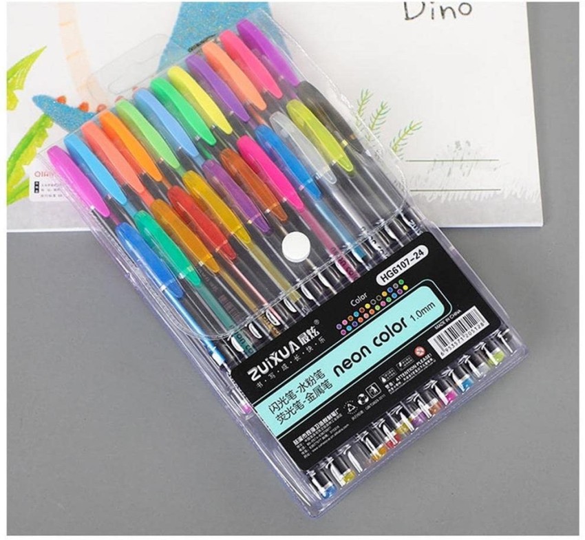 Gel Pens for Adult Coloring Books 122 Pack Artist Colored Gel Marker Pens  Set