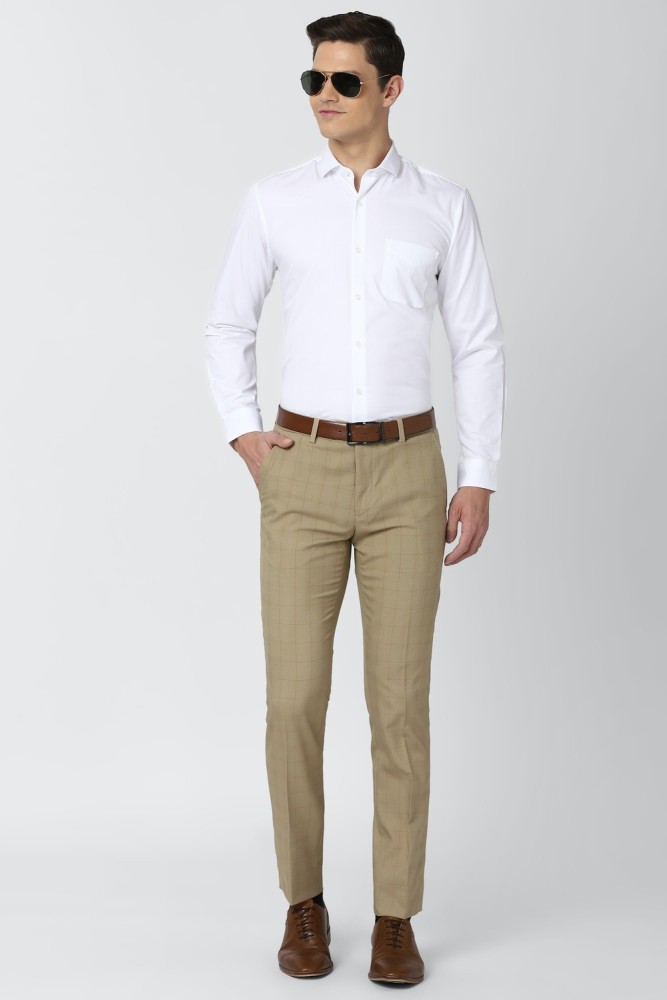 Formal White shirt Brown trouser with loafer combo  Evilato