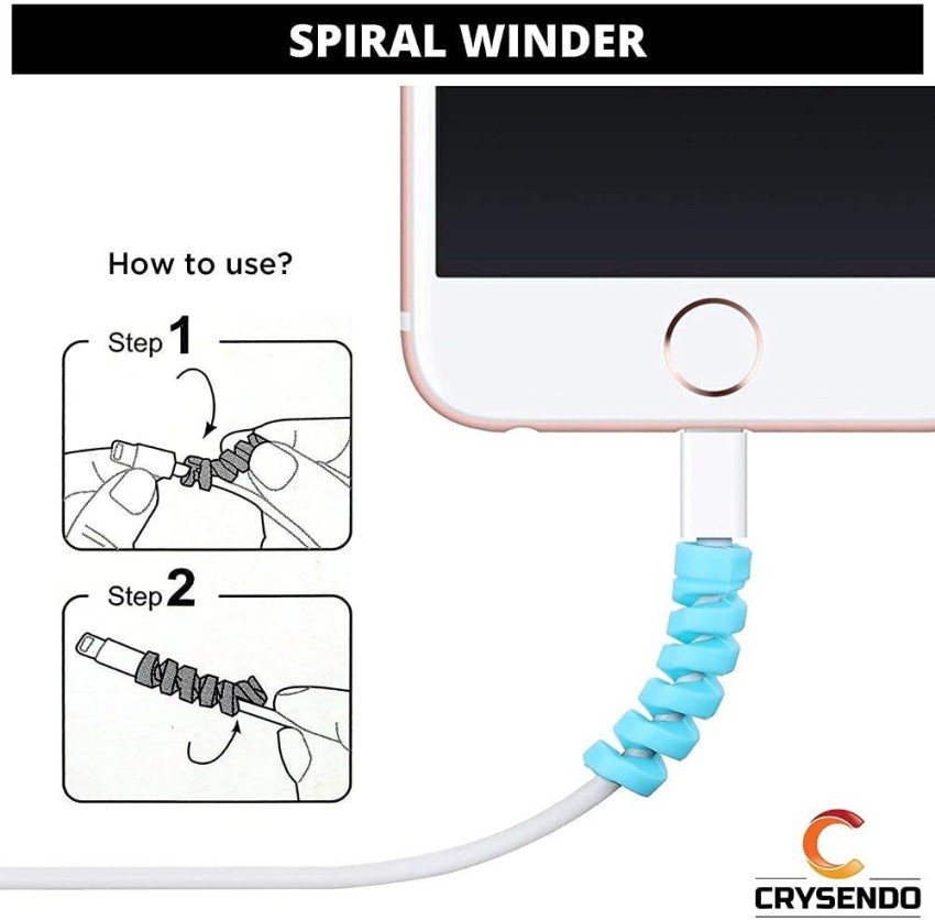 Spiral TPU (0.75 Meters) Android & iPhone Charger Protector Cable