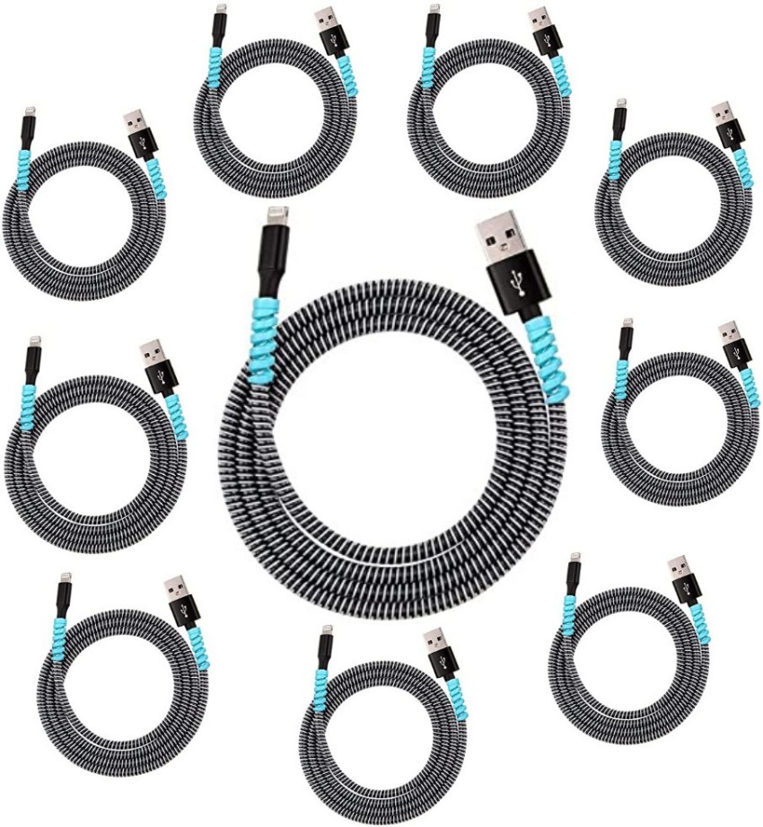 Spiral TPU (0.75 Meters) Android & iPhone Charger Protector Cable
