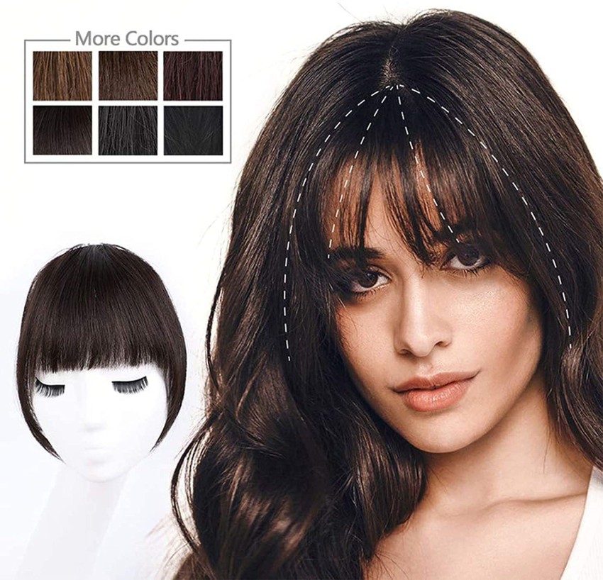 Middle Part Bangs Side Fringe Remy Human Hair One Piece Clips in Extension   eBay