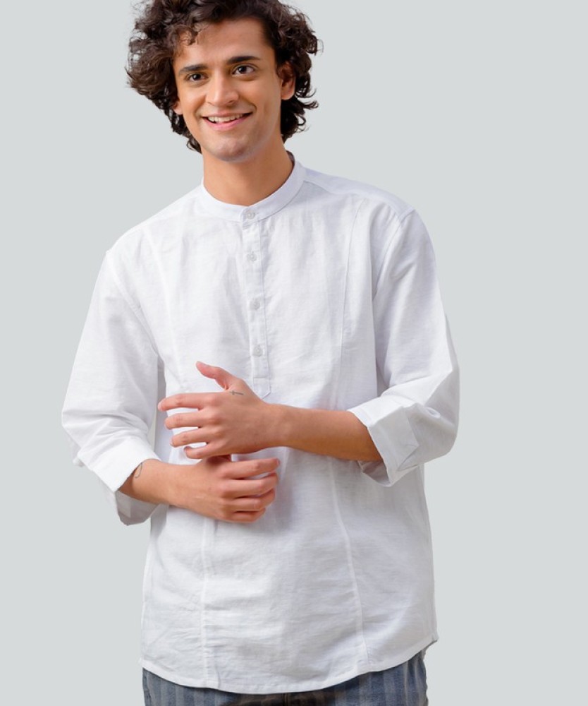 White Mandarin Collar Shirts - Buy White Mandarin Collar Shirts Online