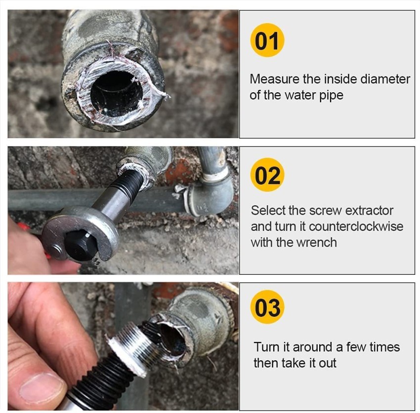 screw extractor set pipe broken screw