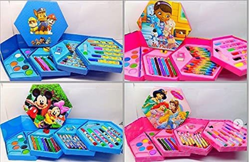 Art Colors Box Color Pencil ,Crayons , Water Color, Sketch Pens Set Of 46  Pieces (Color & Design For Kids)