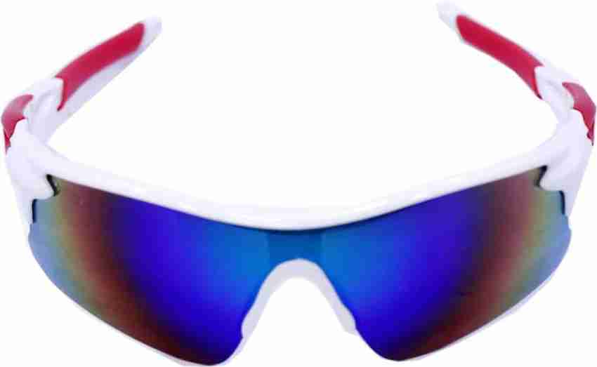 Tenford Mirrored Uv400 Lenses Men Sports Sunglasses- Combo Pack Of 2 Green ; Black Cricket Goggles