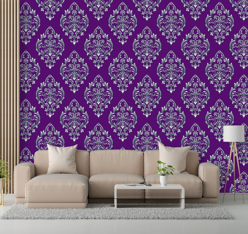 Premium Vector  Floral pattern wallpaper baroque damask seamless vector  background purple and pink ornament