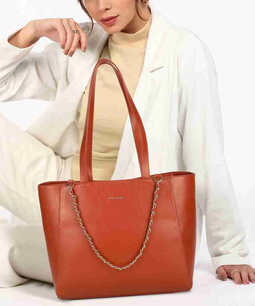 Allen solly tan solid cheap shoulder bag