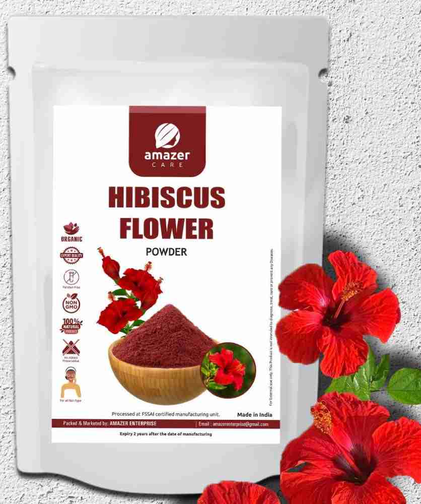 Amazer Care Natural Hibiscus Flower Powder (175 gm) Moisturizing ...