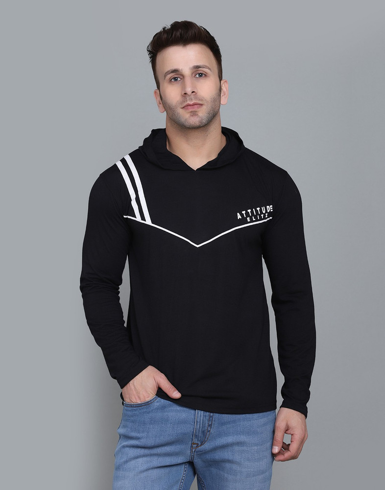 Buy Elitz Graphic Print Men Hooded Neck 