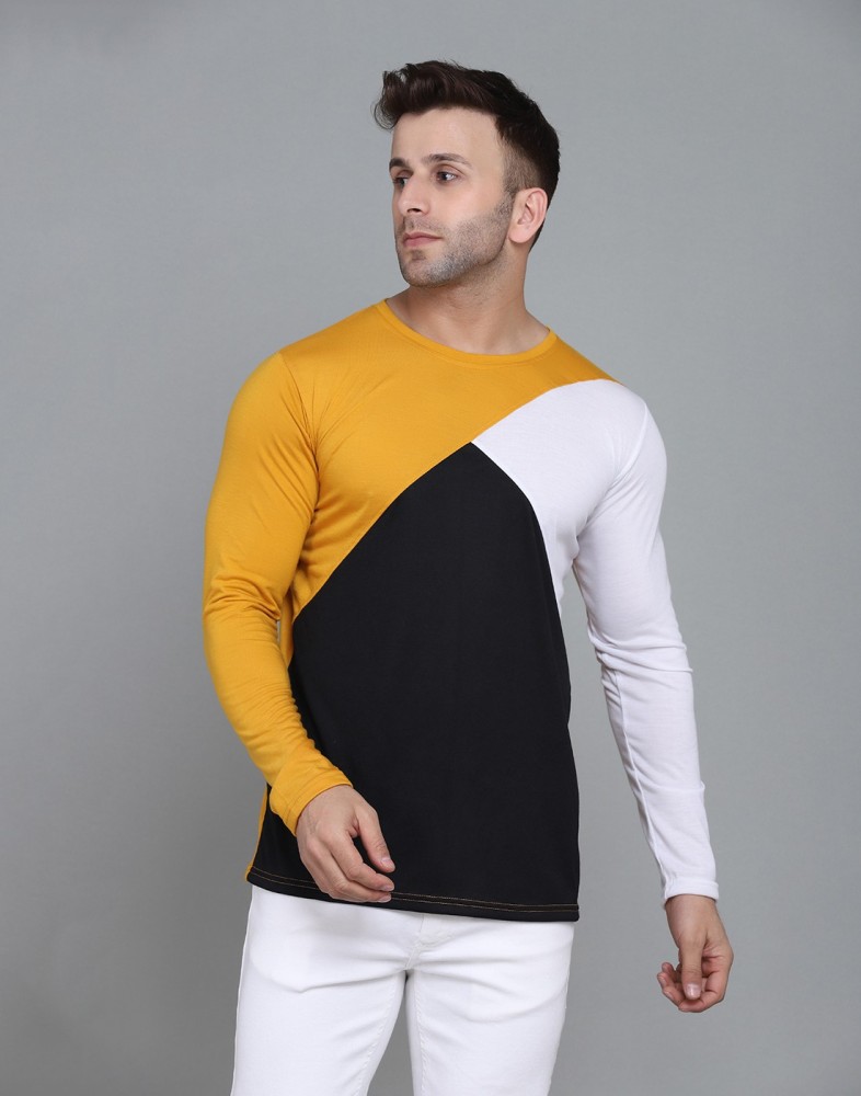 Try This Colorblock Men Round Neck White, Black T-Shirt - Buy Try This  Colorblock Men Round Neck White, Black T-Shirt Online at Best Prices in  India