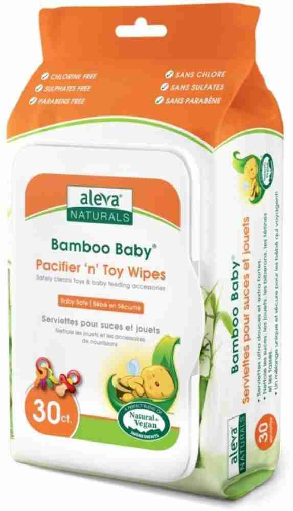 Bamboo Baby Pacifier 'n' Toy Wipes - Aleva Naturals
