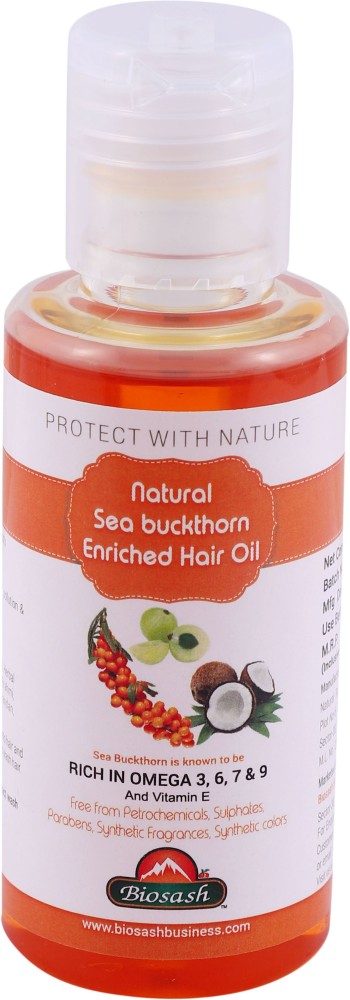 Buy Biosash Natural Sea buckthorn Enriched Hair Oil 100ml  Hair Serum  50ml Combo Online at Low Prices in India  Amazonin