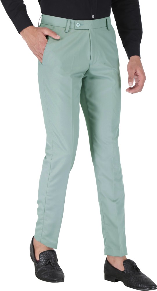 Style Hook Polyster Blend Formal Trousers For Man regular fit formal pants  pista colour 
