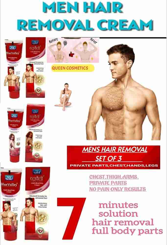 BLUE VALLEY MEN PRIVATE PARTS FULL BODY HAIR REMOVAL CREAM 7 MINUTES  SOLUTION SET OF 3 Cream - Price in India, Buy BLUE VALLEY MEN PRIVATE PARTS  FULL BODY HAIR REMOVAL CREAM