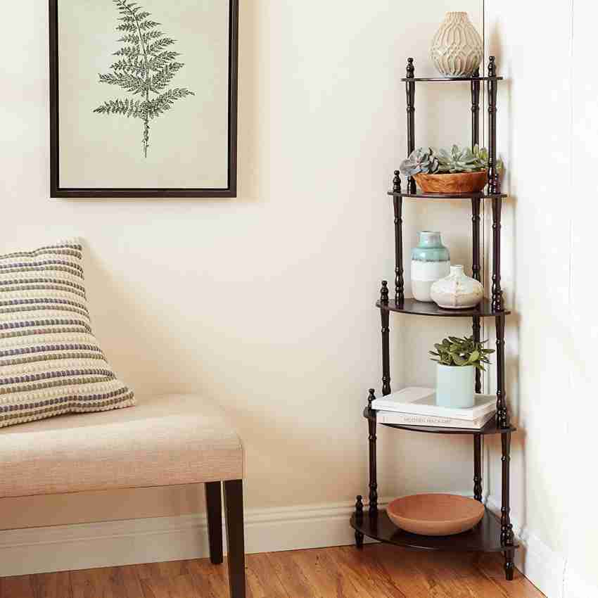 TechSrmaji 5-Tier Shelves/Wall Corner Stand for Living Room, Home ...