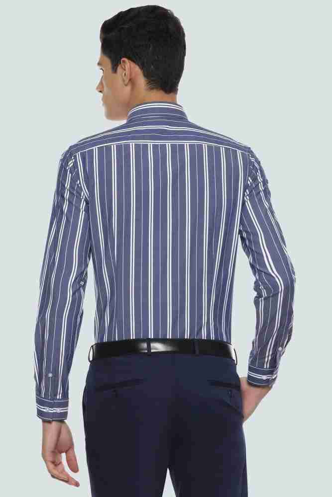 Louis Philippe Men's Striped Slim fit Formal Shirt (LPSFMSLB954026_Blue 44)  : : Clothing & Accessories