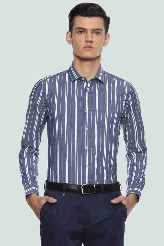 Louis Philippe Men's Striped Slim fit Formal Shirt (LPSFMSLB954026_Blue 44)  : : Clothing & Accessories