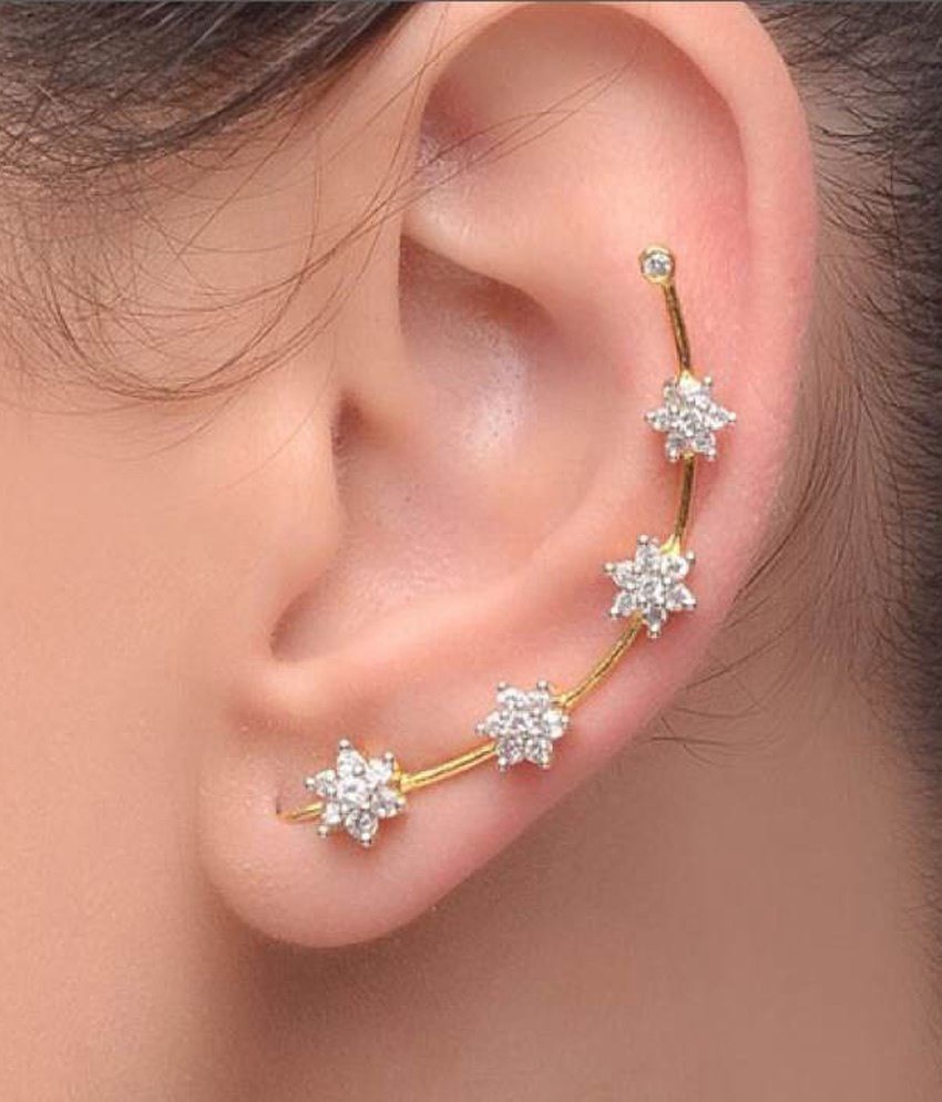 Flipkartcom  Buy YVCREATION Classic American Diamond Rose Gold Earrings  Party Wear Set for Women and Girls Alloy Stud Earring Online at Best Prices  in India