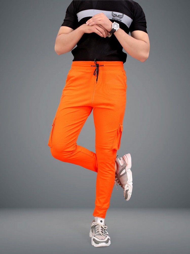 Buy Orange Track Pants for Men by GRIFFEL Online  Ajiocom