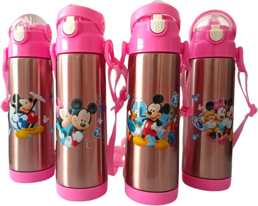 Kids Disney Characters Mickey Mouse and Minnie Mouse 500ml Flask Water  Bottle