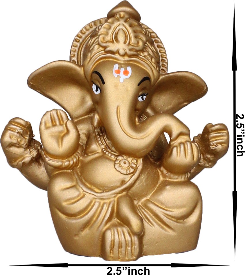 Om ssvmb9 Ganesh Idol For Car Dashborad Ganesh Murti (7x3x6)(Gold ...