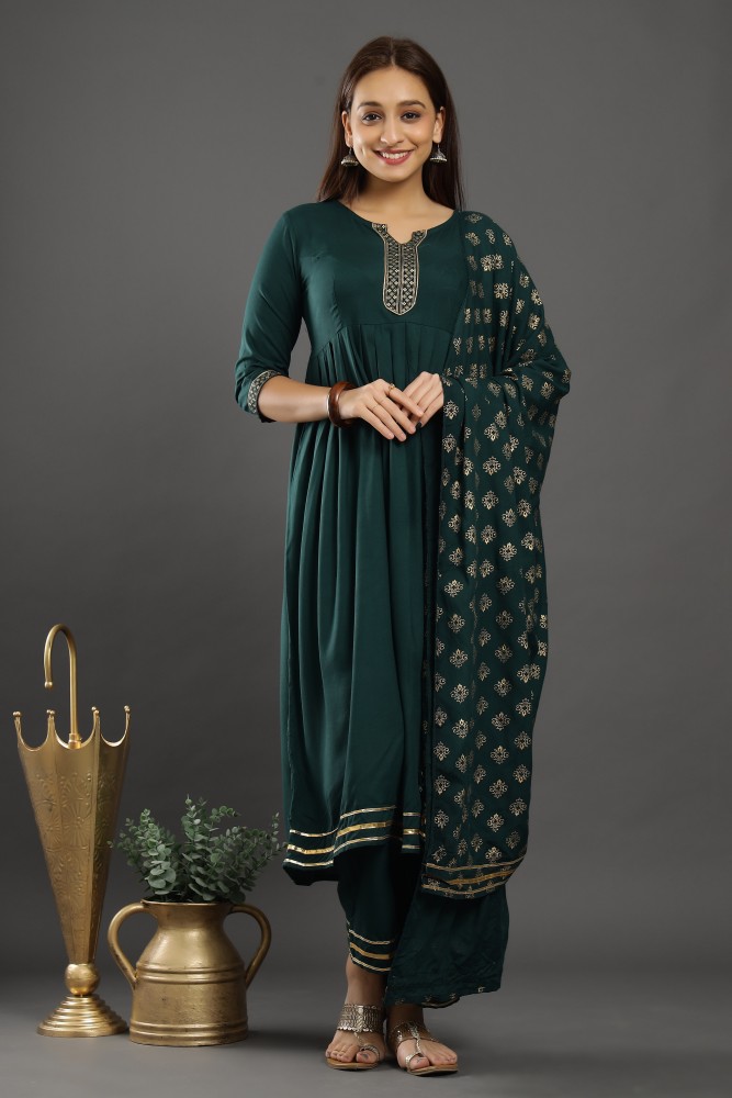 Buy Green Kurta Suit Sets for Women by Prebloom Online