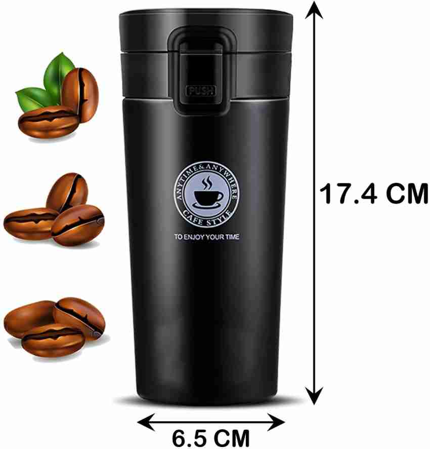 IVAR Thermos Flask with Lid Insulated Travel Tea and Coffee Mug Portable  Stainless Steel Vacuum Insulated Tumbler Cup for Hot & Cold Drinks(380 ML