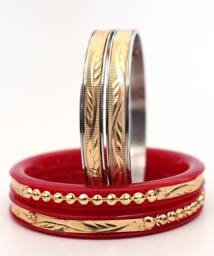 White Pola Badhano... | Bangles jewelry designs, Gold jewelry fashion, Gold  bangles