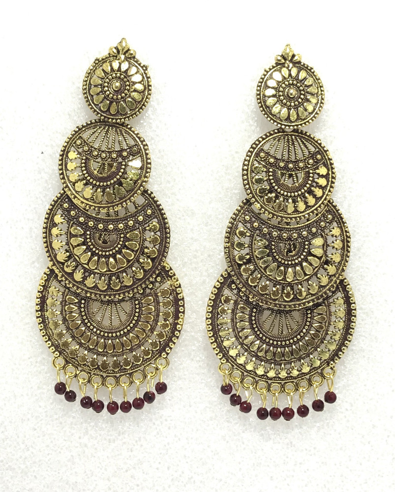 Flipkartcom  Buy Dixit International QROSH Metal Oxidised Dandler Grey  Silver Jhumka Earrings for Women  Girls Metal Jhumki Earring Online at  Best Prices in India