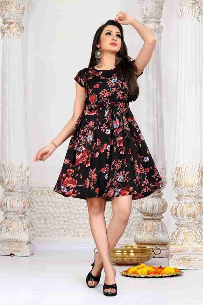 black dresses for women party wear latest design pretty modern trendy  fashionable printed dress for women