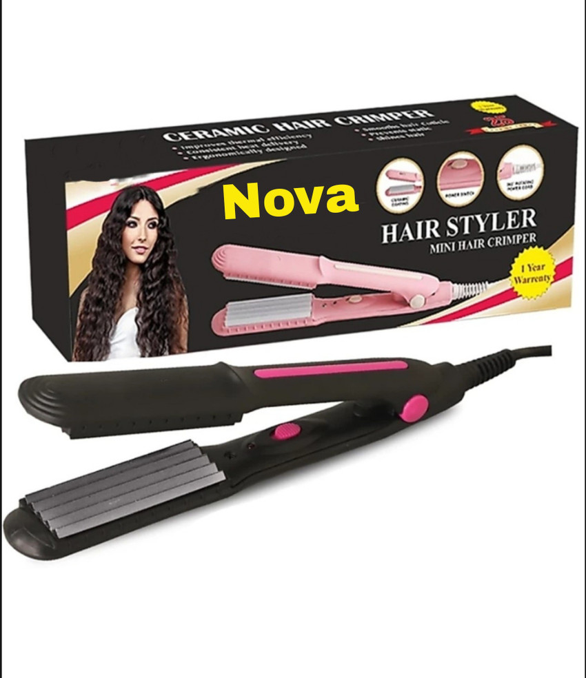 BAZER (NOVA) AT-8006A Women's MINI hair Crimper Styler Machine Hair Styler - BAZER : BAZER (NOVA) AT-8006A Women's MINI hair Crimper Styler Machine Hair Styler - BAZER :