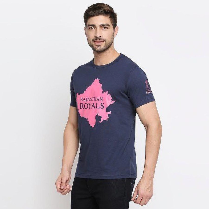 Buy Men Blue Printed Round Neck T-Shirts From Fancode Shop.