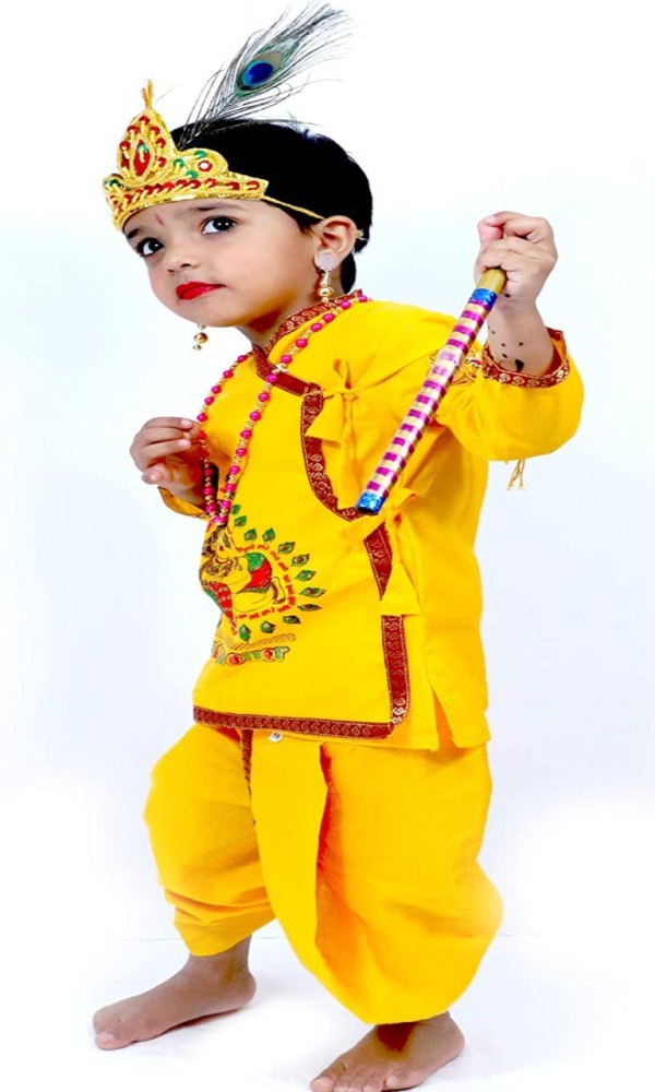 Raj Fancy Dresses Krishna Dress for Kids, Baby Krishna Dress for  Janmashtami Costume Girl & Boy Kids Costume Wear Price in India - Buy Raj  Fancy Dresses Krishna Dress for Kids, Baby