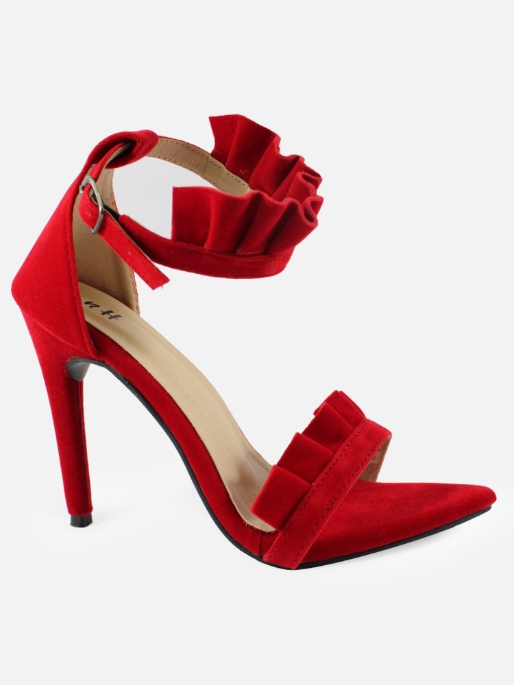 Red sale frill heels