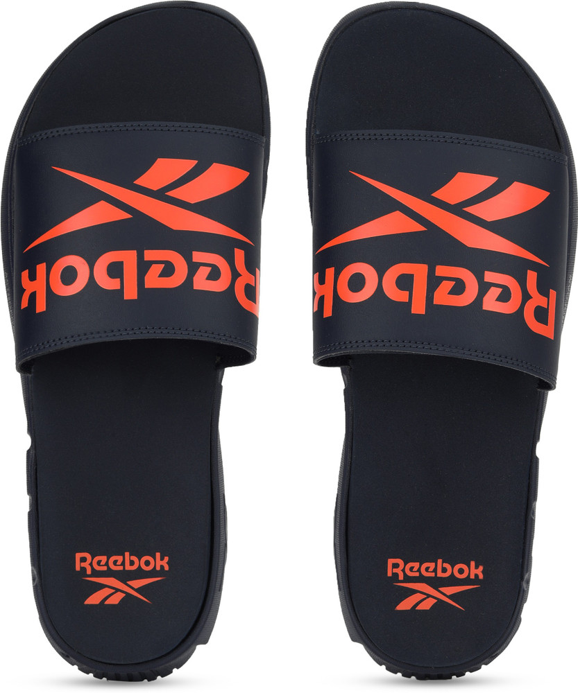 reebok printed vector slides
