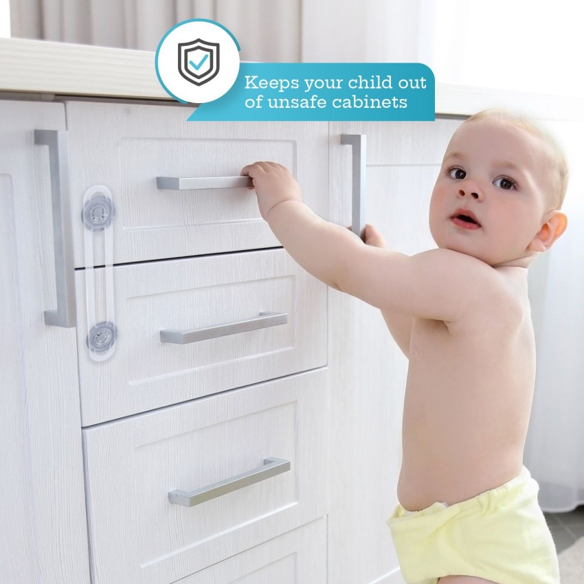 Child Safety Cabinet Locks, Newest Version Heavy Duty Drawer Locks