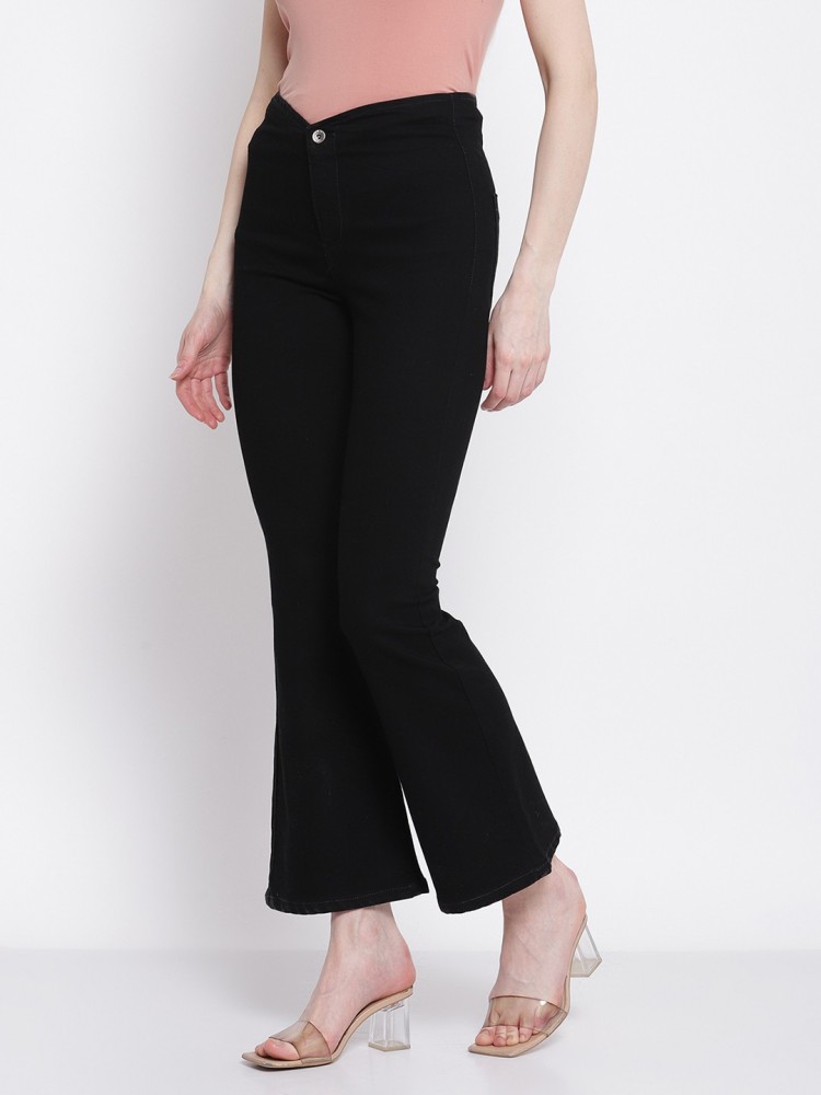 HERE&NOW Women Black Solid Ankle Length Leggings - Price History