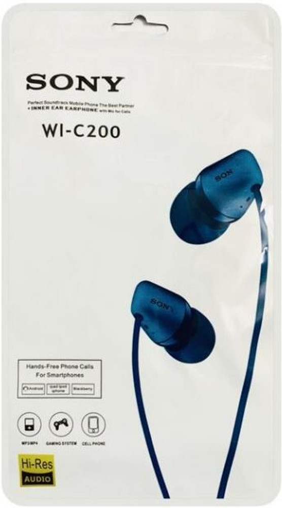 DC Sony WI-C200 Wired Earphone Wired 