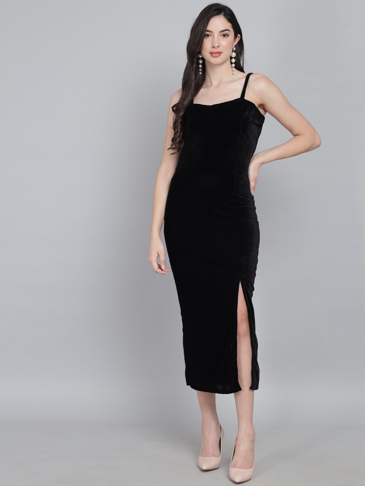 Women A-line Black Dress Price in India - Buy Women A-line Black Dress  online at Shopsy.in