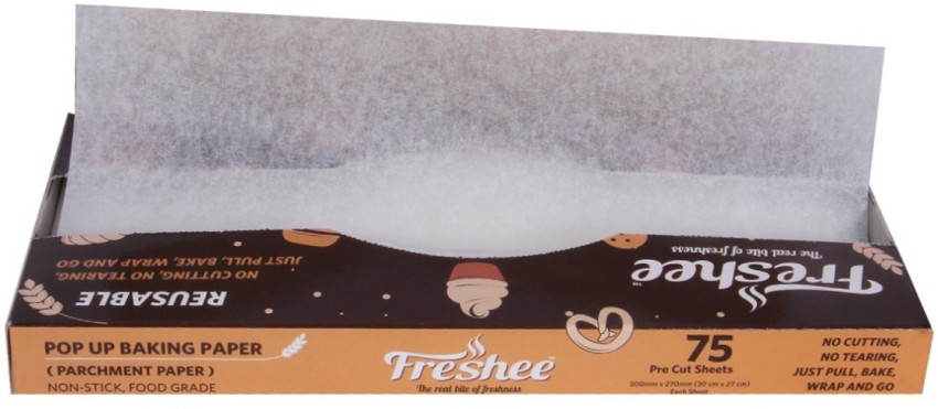 Freshee Pop Up Baking Paper 75 Pre Cut Sheet Parchment Paper 27x30cm Food  Baking Wrap Parchment Paper Price in India - Buy Freshee Pop Up Baking Paper  75 Pre Cut Sheet Parchment