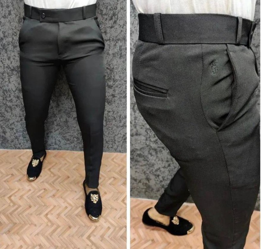 Formal Trouser Shop Online Men Black Cotton Rayon Formal Trouser  Cliths