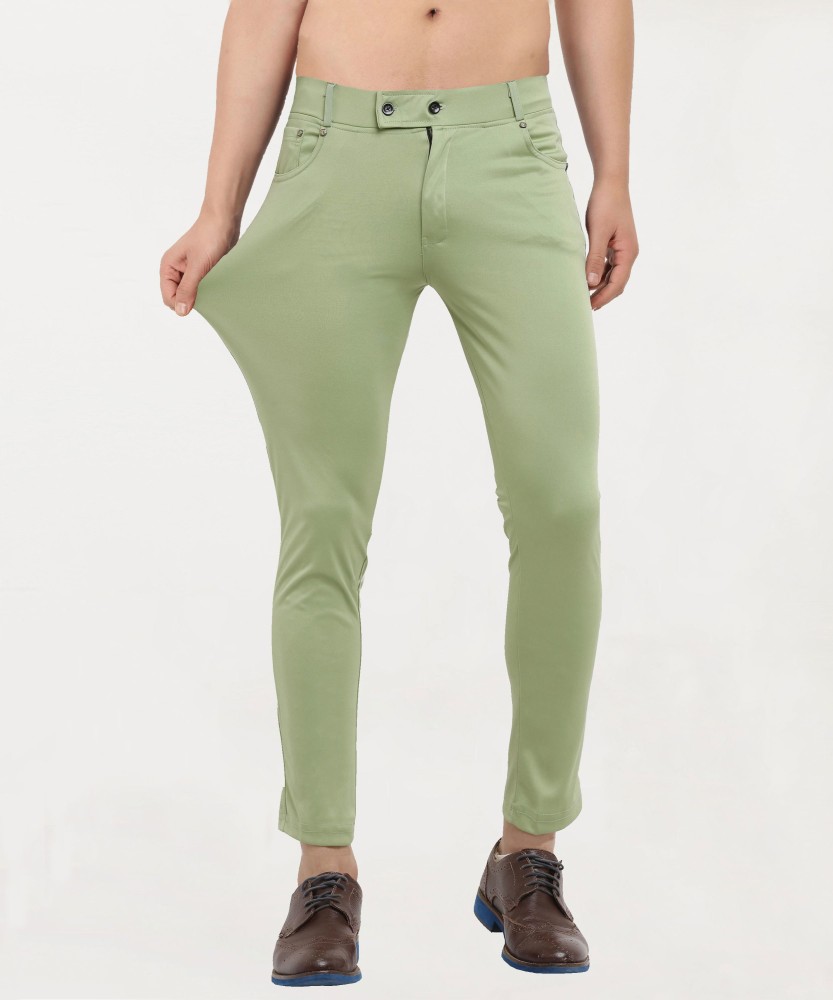 Buy PLAYERZ Men Light Green Solid Viscose Rayon Formal Trousers  36 Online  at Best Prices in India  JioMart